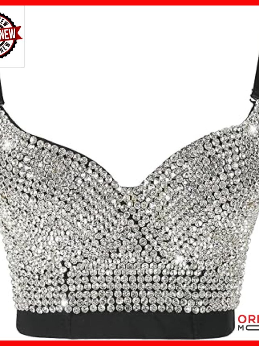 Handmade Rhinestone Push Up Bustier Corset Top Clubwear Party Wear
